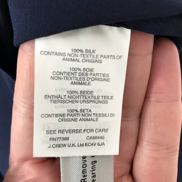 J Crew silk drapes v-neck blouse - Picture 6 of 7